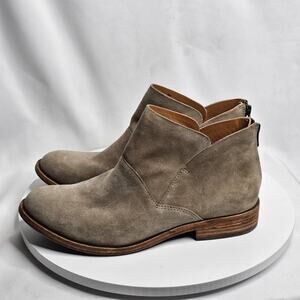 Kork-Ease Ryder Womens Size 8 Ankle Boots Taupe Marmotta Suede Back Zip